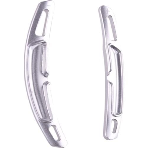 Car 2pcs Silver Steering Wheel Shift Paddle Shifter fit for Porsche Panamera Macan Cayenne 2016 2017 Accessories