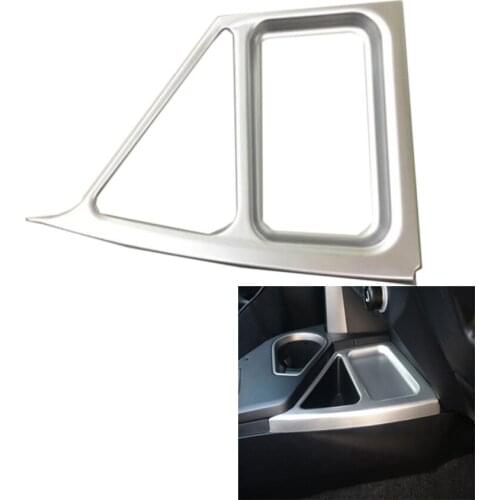 Car Storage 1pcs box cover decoration trim ABS Chrome front trim lamp panel cup storage For Toyota RAV4 2016 2017 2018