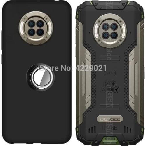 Case For Doogee S96 Pro Metal Ring Holder Bracket Phone Soft TPU Shockproof Cover For Doogee S96 Pro