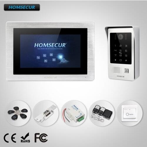 HOMSECUR 7" Video Door Phone Intercom System with Password Access+Outdoor Camera available for DIY BC091 + BM714-S