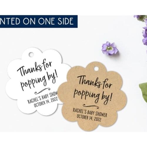 Personalised round tags,Design popcorn favor tags for baby shower, Custom bridal shower or wedding party,Customised Wedding tags