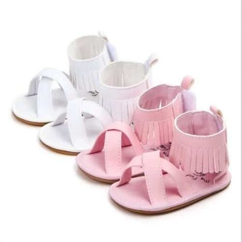 Lovely Fringe Baby Summer Shoes Infant PU Leather First Walkers Rubber Sole Newborn Toddler Girls Shoes
