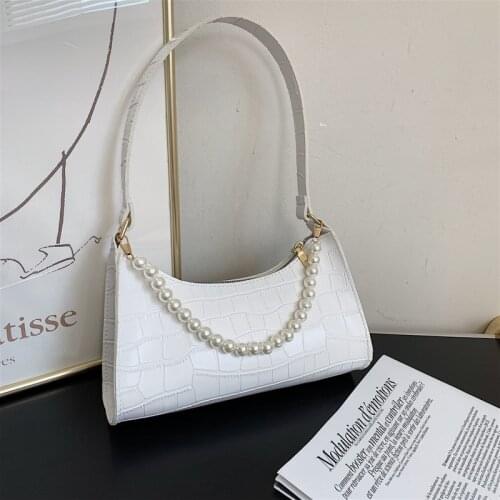 Fashion Crocodile Pattern Womens Bag New Popular PU Leather Shoulder Bag Luxury Designer Texture Buckle Handbags for Women 2021