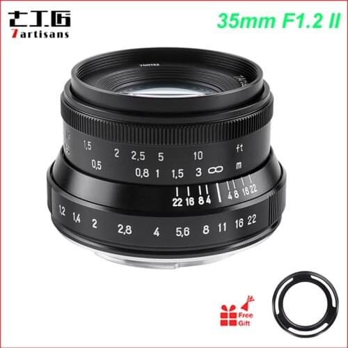 7artisans 35mm f1.2 Mark II APS-C Larger Aperture Prime Lens for Sony E-mount / for Fuji XF APS-C Mirrorless Camera Manual Focus
