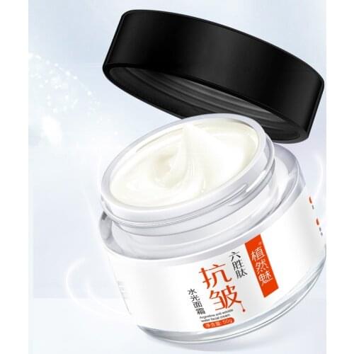 Face care anti wrinkle anti aging desalination fine grain replenishing fluid six peptides water light anti wrinkle cream