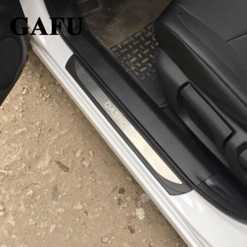 Door Sill Scuff Plate Guard Stainless Door Sills Protector Sticker For Nissan Qashqai J11 2016 2017 2018 2019 Car Styling