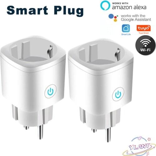 SWT Outlet Tuya Remote Control Monitor Power Works With Alexa Google Home WiFi Smart Plug