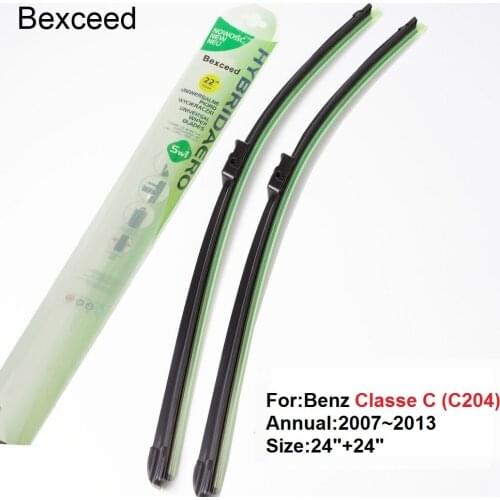 Wiper Blade for Mercedes C Class C204 Bexceed of Car Windshield Windscreen 24"+24" 2007 2008 2009 2010 2011 2012 2013