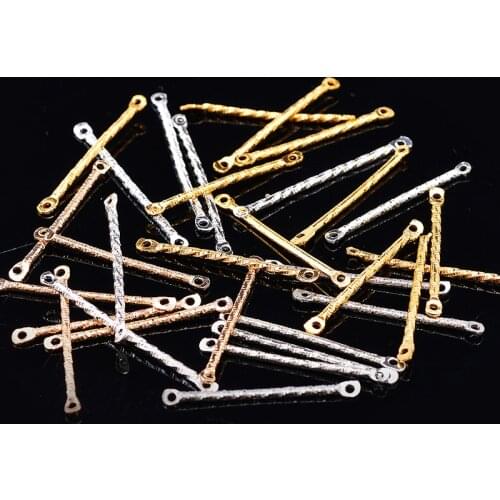 100p 20/25/30mm Earring Connector Twisted tassel Earring bar Ear Pin Ear Clip Ear Hook DIY Accessories Earring Jewelry making
