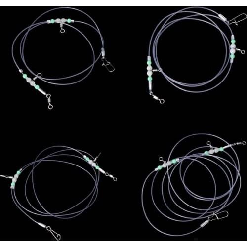 Luminous Beads Fishing Lines 1 Group Fishing Tackle Line Swivels Night Luminous Beads Pins Rolling Connector