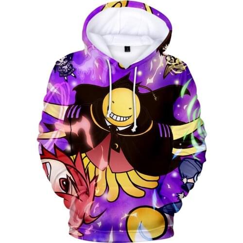Creative Anime Assassination Classroom 3D Hoodies Men Women Spring Autumn Fashion Sweatshirts Kids Hoodies Korosensei Hoodies