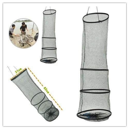 3 Layers Collapsible Fishing Basket Dip Net Fishing Cage to Keep Fish Alive in the Water Fishing Accessories Tool