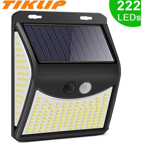 222 LED Solar Light 4 Modes Waterproof Outdoor Street For Garden Decoration Sunlight Powered Solar Wall Lamp with Motion Sensor