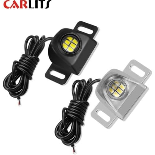 CARLITS Universal Car Reverse light External Backup Motorcycle LED Auxiliary Bulb Parking Tail Turn Signal Light 6000K White CJ