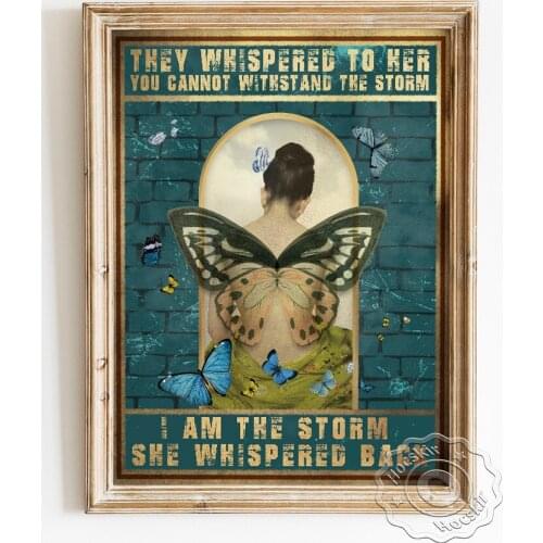 Vintage Faerie Goddess Illustration Poster, Butterfly Wings Fairy Pattern Canvas Painting, Elf Elves Nymph Art Prints Home Decor