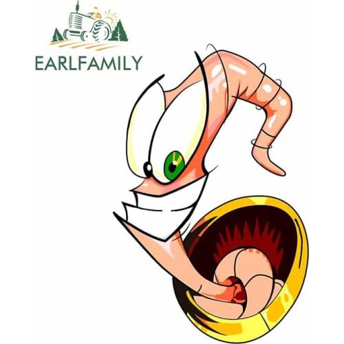 EARLFAMILY 13cm x 8.6cm for Funny Smile of Bugs In A Bowl Cartoon Decal Decoration Occlusion Scratch Refrigerator Car Stickers