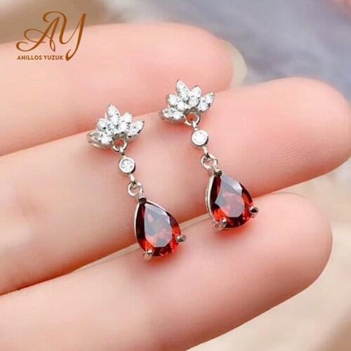 Anillos Yuzuk Silver 925 Jewelry Luxury Female Water Drop Earring 925 Sterling Silver Earrings For Women Party Gift Dropshipping