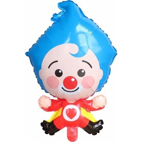 1pc Cartoon Clown 45x70cm Plim Plip Clown Foil Balloons Birthday Party Decoration Supplie Baby Shower Air Globos Kids Toys