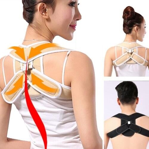 1PC Adjustable Adult Back Corset Support Belt Posture Corrector Orthotics Brace Belt Upper Back Posture Correction