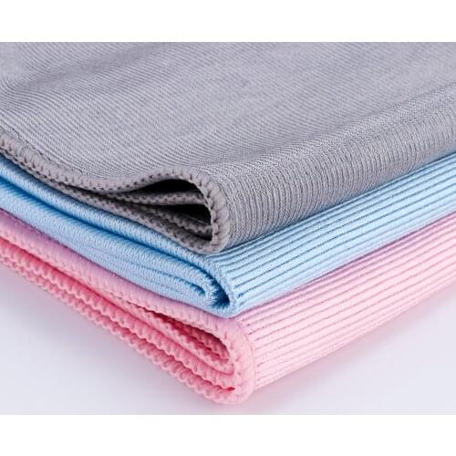 1PC Microfiber No Lint Glass Cleaning Wipe Mirror Washing Towel Water Absorption Dish Cloth Anti-grease Household Scouring Pads