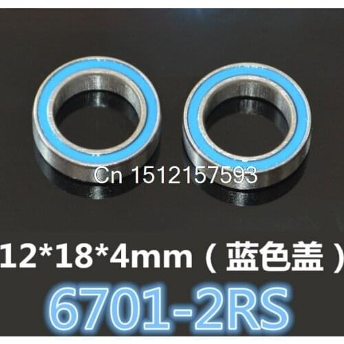 10 PCS) 6701-2RS (12x18x4 mm) Rubber Sealed PRECISION Ball Bearing (BLUE)