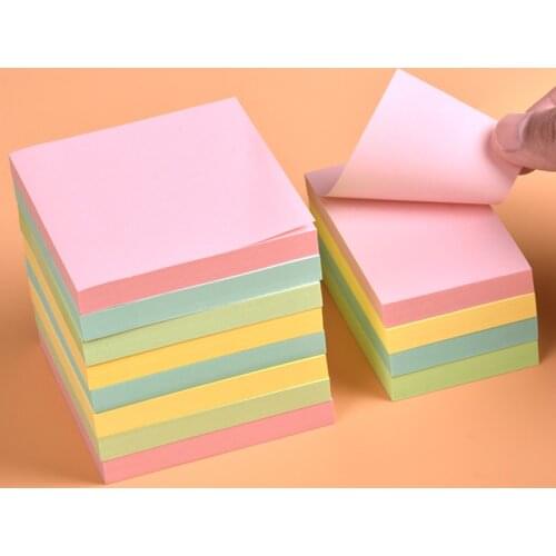100 Sheets Office Post Creativity Color Paper Memo Pad Sticky Notes Bookmark Marker Memo Sticker Student Stationery Supplies