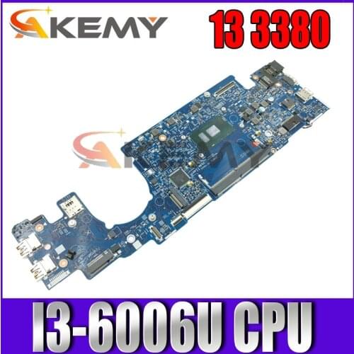100% working for Dell OEM Latitude 13 3380 motherboard 066FRK CN-066FRK 16824-1 mainboard SR2UW I3-6006U tested ok