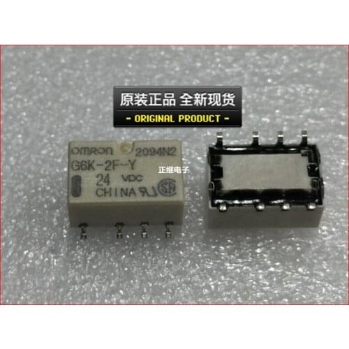 2pcs/lot New and original SMD signal relay G6K-2F-Y 24VDC 8PIN 2 open 2 closed