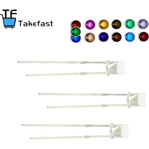 20pcs x 5 Colors = 100pcs 3mm 2pins Flat top White Red Yellow Blue Green Wide Angle light emitting diode lamp LED