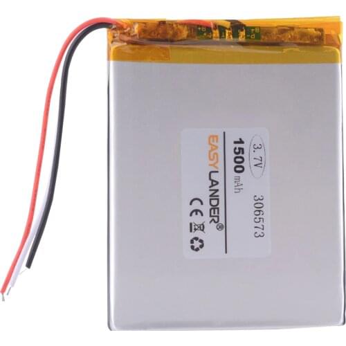 3 line 306573 3.7V 1500mAh Lithium Polymer For Vedio E-Book e-book Digma E629 E630 BOYUE C61 battery gmini t6lhd lite 306575