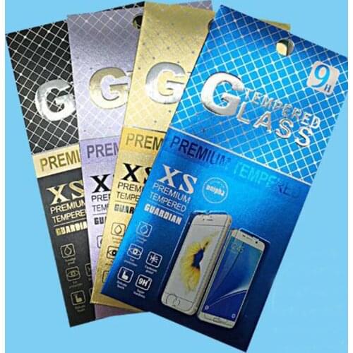 50pcs/lot Mobile Phone Premium Tempered Glass Film Guard Retail Packaging Box for iphone12 11 7 plus Galaxy S5 S4 Paper Package