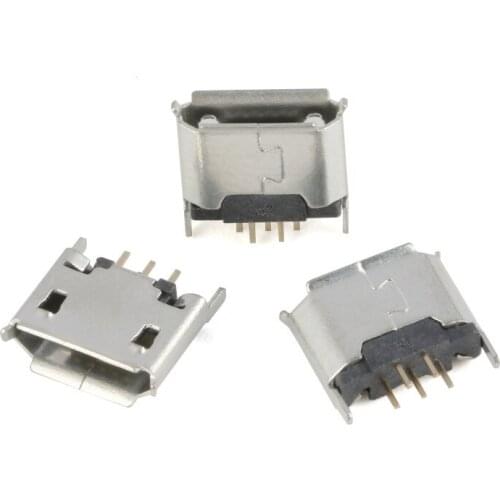 60PCS All copper Micro-USB5P socket, USB socket female socket, 12 combinations, 5 each