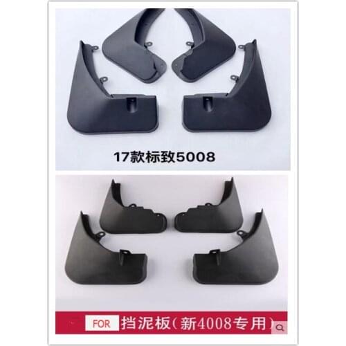 Car Accessories plastic Mud Flaps Splash Guard Fender fit for 2017 2018 Peugeot 4008 5008 4PCS Car styling