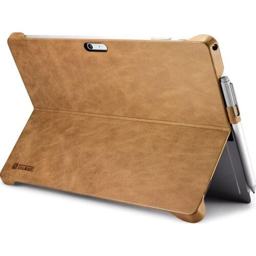 Microsoft Surface Pro 5 2017 Case Stand Cover Compatible for Surface Pro 4 Shenzhou Genuine Leather Back Case For Surface Pro 4