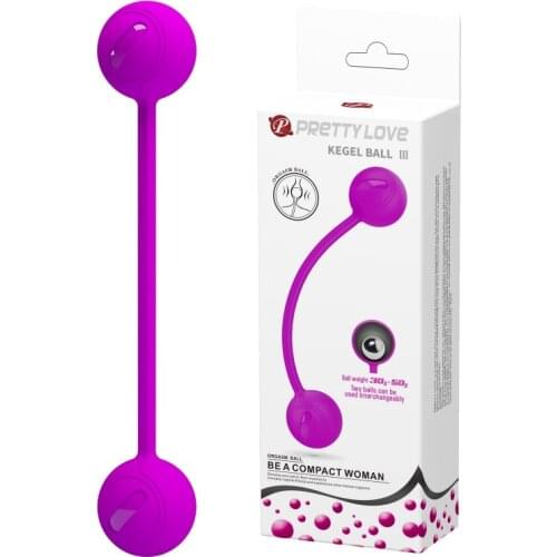 Double end kegel ball Bolas Chinas, Vaginal Tighting Trainer Silicone Ben Wa Ball Kegel Exercise Geisha Ball Sex Toys For Woman
