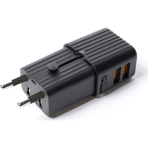 Universal Travel Charger Adapter Mini Portable USB Adapter Multi-Country Conversion Plug