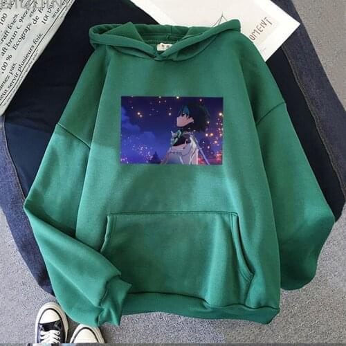 2021 Hot Game Genshin Impact Hoodies Women Men Sweatshirts Printing Pullovers Long Sleeves Unisex Fashion Hip Hop Clothing