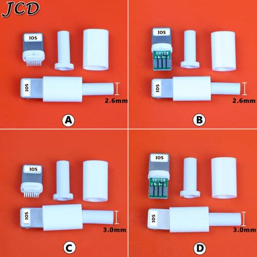 JCD 5Sets Wire bonding type IOS USB male plug For iphone with chip board connector DIY Charging line plug cable adapter parts