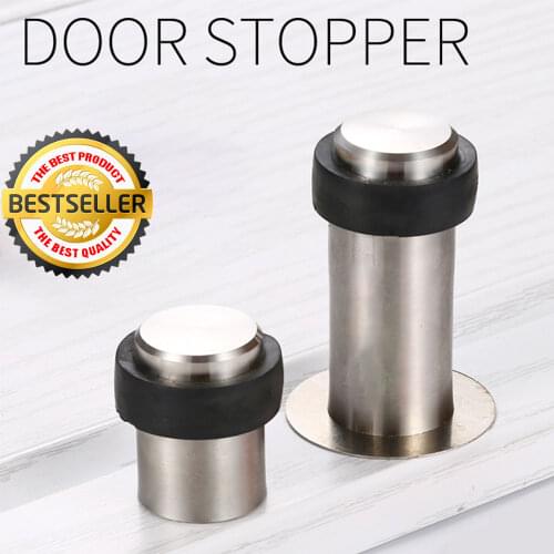 Stainless Steel Round Door Stop Punch-Free Installation Door Holder Safety Door Stop For Office Home