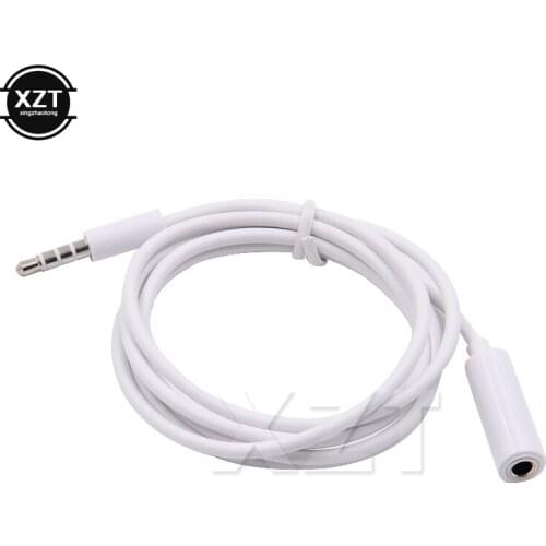 Hot sale for Headphones For Iphone 3.5mm 4-Pole Male to Female Auxiliary Extension Audio Stereo Cable Cord