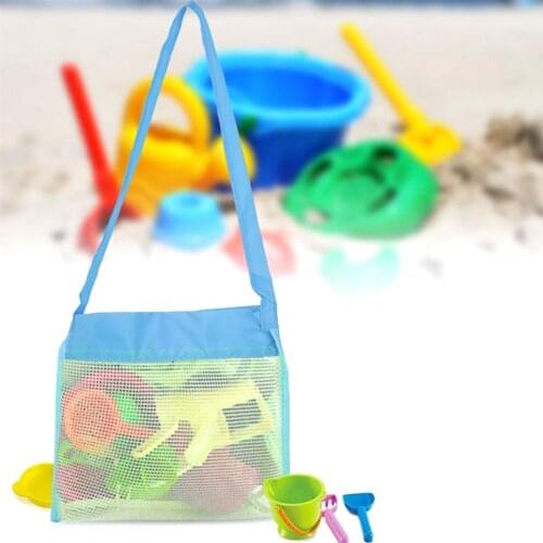 Multifunction Large Capacity Bag Kid Home Mesh Laundry Pouch Portable Beach Storage Bag Beach Mesh Sand Toy Bag S/L