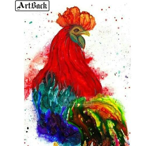 New sale chicken 5d diy diamond painting kit cock 100% resin full square drill 3d mosaic home decoration ARB107