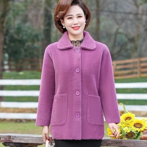 Autumn Winter Imitation Mink Cashmere Coat Lady Loose Oversize Short Cardigan Female Casual Plush Knit Outerwear Women X496