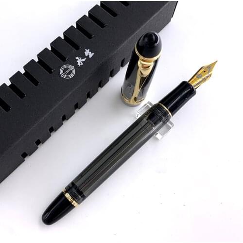 Fountain Pen Translucent Black Wing Sung 699 Vaccum Filling Fountain-Pen Fine Nib Pen School Office Supplies Stationery 601A