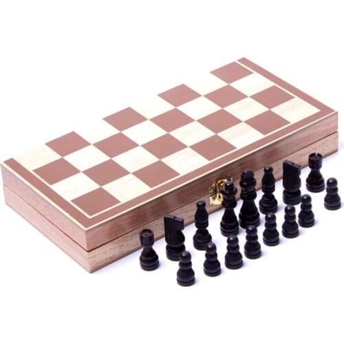 Portable Travel International Chess Folding Wooden Chess Set Wooden Board Games