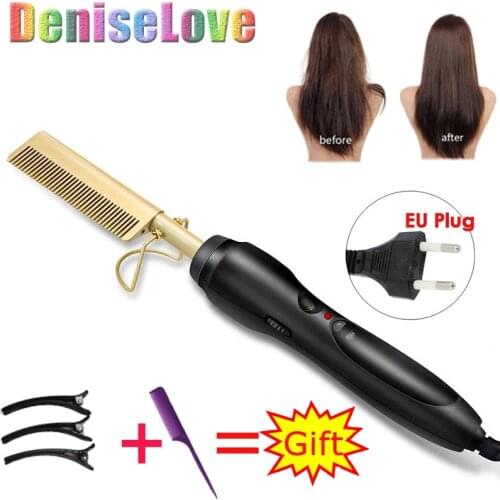 Hair Straight Styler hot comb Hair Brush Styling Irons Hair Quick Hot Comb for beard Straight hair brush Hair Styler For Men