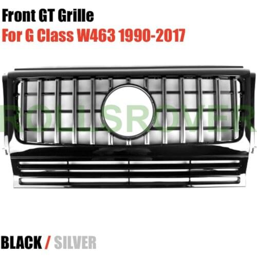 ROLLSROVER Front Bumper GT Grille Grill For G Class W463 1990-2017 Silver Black