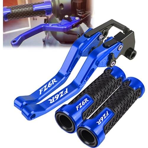 FOR YAMAHA FZ6R Motorcycle Aluminlum Accessorie Brake Clutch Levers and handle grip 2009-2017 2016 2015 2014 2013 2012 2011 2010