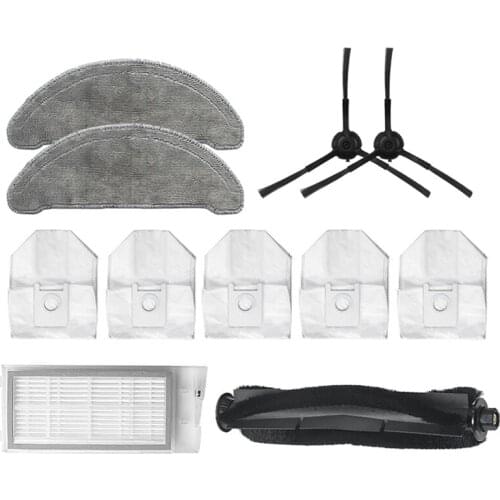 Mops Cloths Dust Bags Rolling Main Brush Side Brush HEPA Filter For Roidmi EVE Plus Robot Vacuum Cleaner Parts