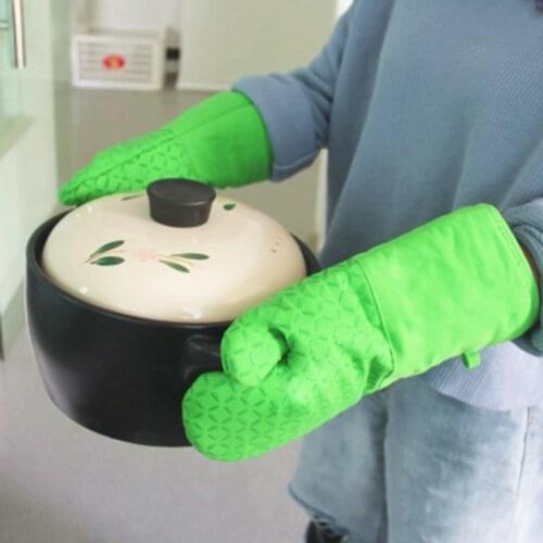 Oven Mitts Silica Gel non-slip Baking Anti-Hot Gloves Pad Microwave Insulation Mat Kitchen Tools 2Pcs/Set TJ1729